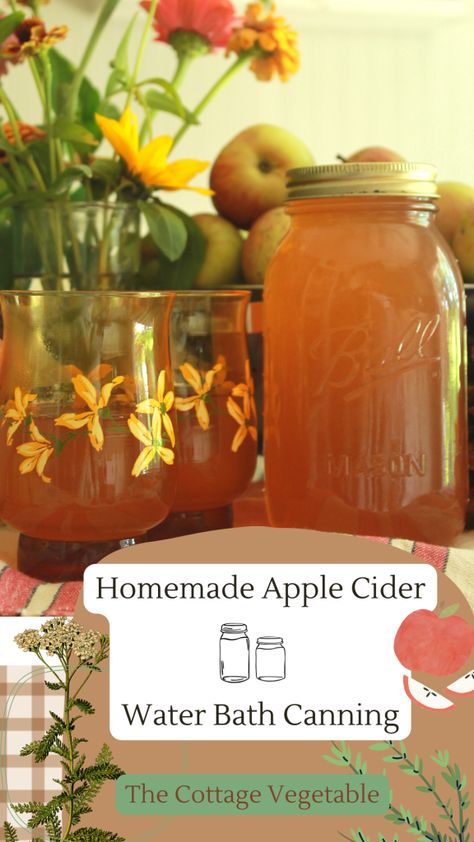 Apple Recipes For Canning, Steam Juicer, Apple Cider Juice, Canning Water, Homemade Cider, Making Apple Cider, Water Bath Canning Recipes, Canning Apples, Gallon Mason Jars