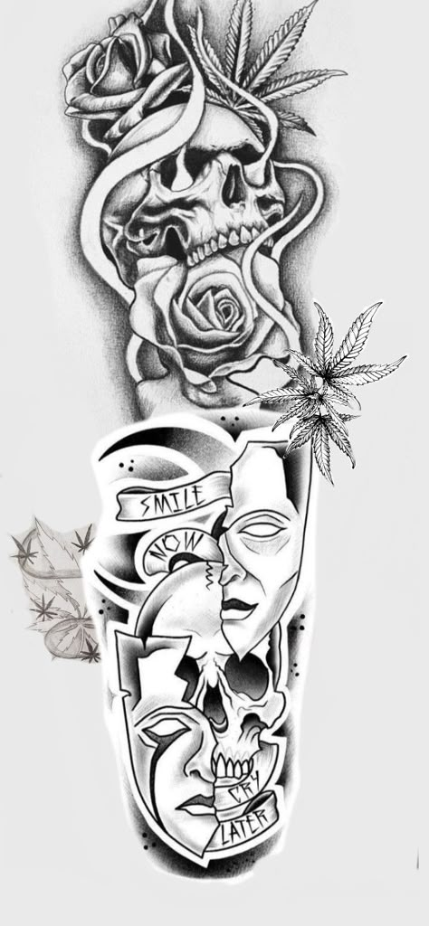 Gangsta Style Tattoo Design, Unique Half Sleeve Tattoos Stencil, Full Arm Tattoo Men Sleeve Art Designs, Best Sleeve Tattoos Men Unique Stencil, Cool Tattoo Sleeve Men, Mens Sleeve Tattoo Ideas For Guys, Chicano Tattoos Sleeve For Men, Half Sleeve Stencil, Half Sleeve Tattoo For Men Forearm Design