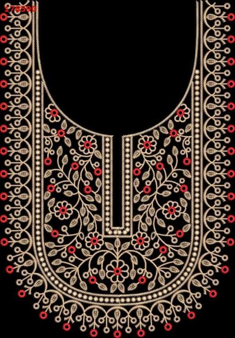 latest neck design wilcom e4 Machine Aari Embroidery Design, Round Neck Kurti Designs Latest, Lace Work Neck Design, Khatli Work Design Kurti Neck, Yoke Embroidery, Neck Design For Kurti Lace, Nack Embroidery Design For Kurti, Computer Embroidery Kurti Design, Neck Khaka Designs