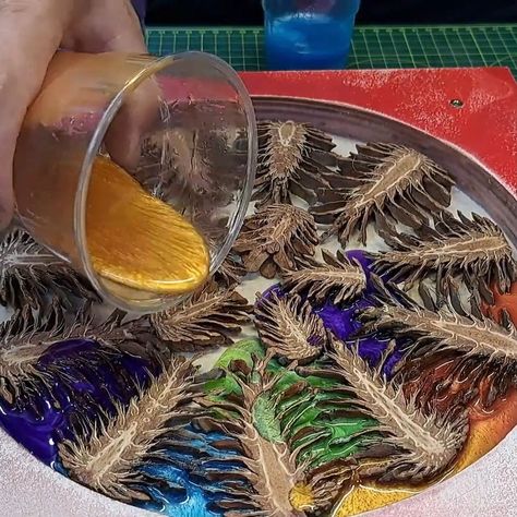 511K views · 16K reactions | Crafting a Mesmerizing Pinecone and Resin Epoxy Clock | resin, epoxy resins, cone | Crafting a Mesmerizing Pinecone and Resin Epoxy Clock | By DIY & Crafts USA | Facebook Pine Cone Resin Art, Japanese Herbarium, Resin Pinecone, Epoxy Clock, Dried Flowers Crafts, Clock Resin, Resin And Wood Diy, Pinecone Crafts, Diy Jar