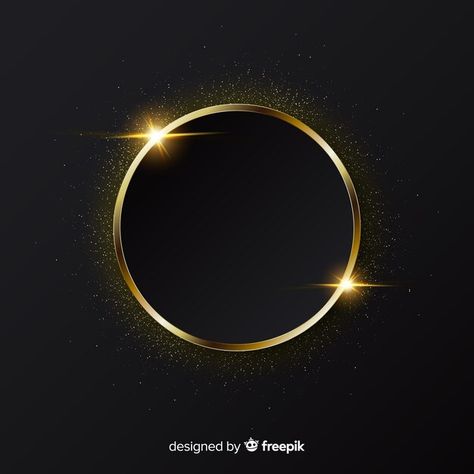 Fondo elegante de marco dorado brillante... | Free Vector #Freepik #freevector #fondo #fondo-abstracto #marco #oro Gold Logo Design, Gold Glitter Background, Buku Harry Potter, Photo Logo Design, Black Background Wallpaper, Circle Frame, Logo Design Art, Profile Pictures Instagram, Frame Gallery