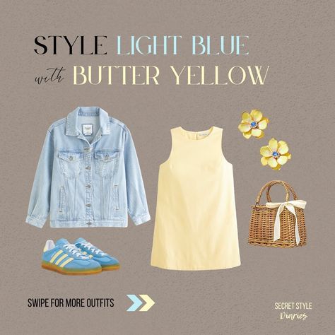 ✨ Elevate Your Holiday Outfits This Spring & Summer! Transform one simple yellow dress into a style icon with six unique twists, adding splashes of serene blue and pretty accessories. 💛 🩵 ✨ . . . . #springstyle #springfashion #springoutfitideas #summerfashion #summeroutfitideas #summeroutfits #holidayfashion #holidayoutfits #holidaylookbook #popsofcolour #colourfuloutfit #howtostyle #fashionaccessories #styletips #styleguide #styleinspo #stylingtips #trending #outfitboard #pasteloutfit #pas... Simple Yellow Dress, Colourful Outfit Ideas, Holiday Lookbook, Pretty Accessories, 2024 Outfits, Pastel Outfit, A Style, Colourful Outfits, Holiday Fashion