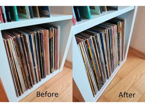 Spacer for IKEA Kallax Vinyl Storage by ggtec - Thingiverse Ikea Kallax Vinyl Records, Ikea Eket Vinyl Storage, Ikea Kallax Vinyl Storage, Ikea Vinyl Storage Ideas, Ikea Kallax Vinyl, Kallax Vinyl Storage, Kallax Record Storage, Vinyl Record Storage Ikea, Ikea Vinyl Storage