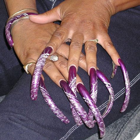 The beauty of long nails on women! - a set on Flickr Stellos Nails, Natural Acrylics, Trashy Nails, Xxl Nails, Long Red Nails, Opal Nails, Long Fingernails, Long Nail Art, Curved Nails