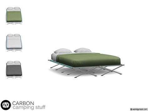 wondymoon's Carbon Double Bed Sims 4 Air Mattress Cc, Cas Background, Sims Decor, Sim4 Cc, Sims 4 Beds, Sims 4 Traits, Cc Furniture, Sims 4 Cc Folder, Sims Building