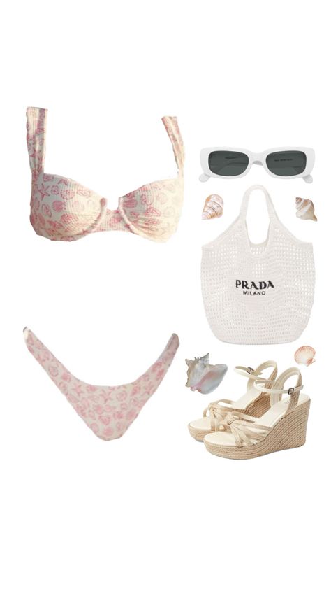 #outfitinspo #beach #bikini #beachoutfit #seashell #ocean #pink #white #coastalgranddaughter #coastal #iloveicecream19 Coastal Granddaughter Pink, Costal Granddaughter Swimsuit, Coastal Granddaughter Bikinis, Summer Bikinis Coquette, Beachy Pink Swimwear Bra-friendly, Coastal Granddaughter, Favorite Season, Beach Outfit, Pink White