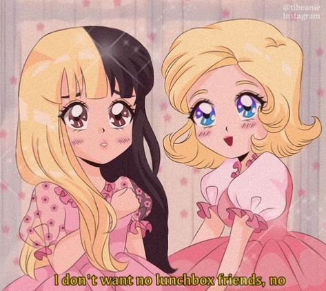 Lunchbox Friends, Melanie Martinez Anime, Melanie Martinez Drawings, 90 Anime, Pastel Kawaii, Aesthetic 90s, Arte Van Gogh, Old Anime, 90s Anime