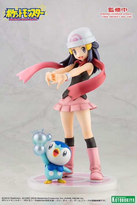 First Look At The Colored Pokemon ARTFX J Dawn And Piplup Figurine | NintendoSoup Pokémon Figures, Pokemon Dawn, Pokemon Figures, Pokemon Series, Anime Figurine, Pokemon Pocket, 3d Figures, Pokemon Toy, Popular Series