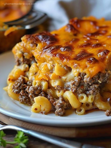 Delicious Mac And Cheese Meatloaf Casserole Recipe - My Home Made Recipe Cheese Meatloaf, Meatloaf Casserole, Cheese Stuffed Meatloaf, Mac And Cheese Casserole, Creamy Macaroni And Cheese, Cheddar Cheese Soup, Creamy Mac And Cheese, Beef Casserole Recipes, Cheese Casserole