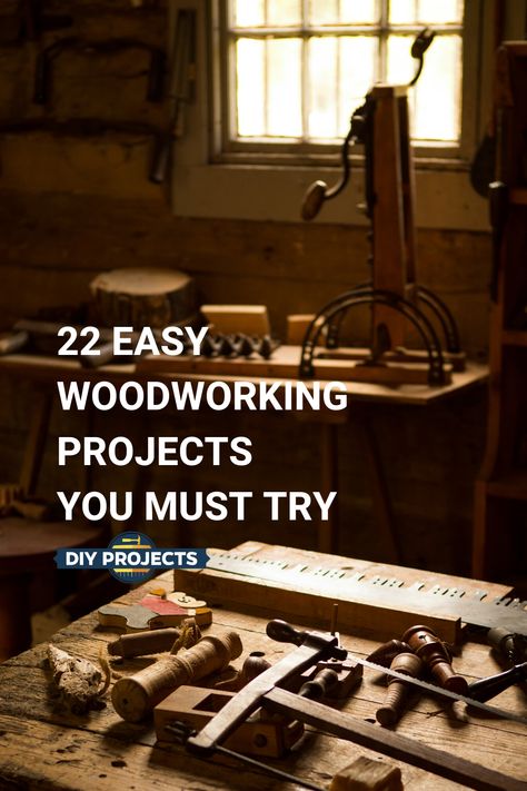 Easy woodworking projects, you say? If you’ve been afraid of trying your hand at woodworking, these 22 DIY projects for beginners will ease you into it. Click the pin for the full list! #DIYProjects #Woodworking #Woodwork Easy Woodworking Projects For Kids, Hand Tools Woodworking, Hand Tool Woodworking, Pallet Wood Wall Art, Saw Horse Diy, Woodworking Projects Ideas, Downloadable Woodworking Plans, Pallet Wood Wall, Homesteading Diy