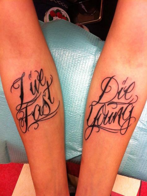 Live Fast Die Young - James Dean/ MIA "bad girls do it well" tattoo Live Fast Tattoo, Live Fast Die Young Tattoo, Die Young Tattoo, James Dean Tattoo, Dean Tattoo, Tattoo Composition, Well Tattoo, Live Tattoo, Aquarius Tattoo