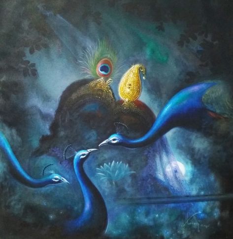 Radha Krishna Paintings, Sharad Purnima, Hare Krishna, Radha Krishna, Krishna, Paintings, India, On Instagram, Instagram