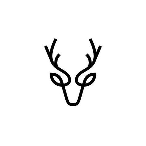 Simple Deer Tattoo, Deer Head Outline, Reindeer Tattoo, Swedish Tattoo, Elk Tattoo, Antler Tattoo, Bohemian Scandinavian, Minimalist Bohemian, Remembrance Tattoos