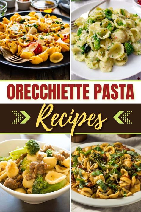 These orecchiette pasta recipes prove that these little ears pack a big bite! From fresh salads to saucy pastas, they make simple dinners unforgettable. Orecchiette Pasta Salad, Orrechiette Recipes Pasta Salad, Orchetta Pasta Recipes, Homemade Orecchiette Pasta, Pasta Orecchiette, Orcchettie Pasta Recipes, Orecchiette Pasta Recipes Vegetarian, Orecchiette Pasta Recipes, Orrichettie Pasta