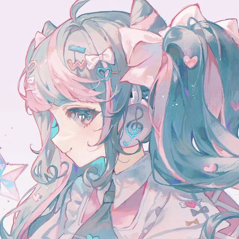 Music Artwork, Fun Games, Group Chat, Vocaloid, Matcha, Hair, Anime, Pink, Blue