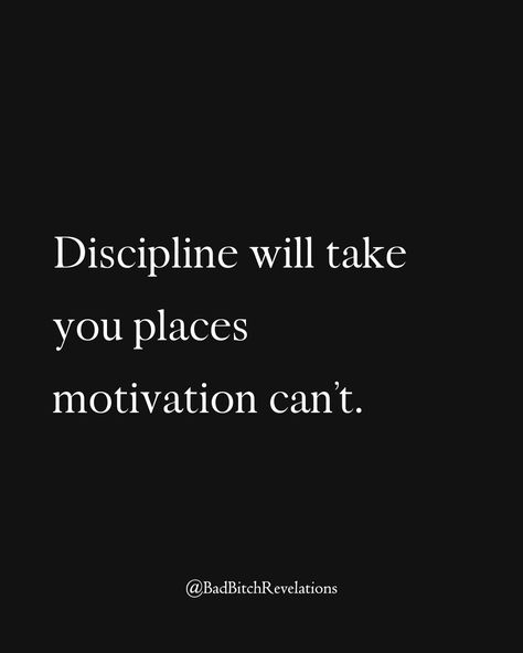 Discipline is more important than motivation. You can't change my mind. Comment "🔥" if you agree!

Follow @badbitchrevelations for daily motivation and tips to reach your highest potential!

#motivation #motivational #motivationalquotes #inspirationalquotes #motivating #studymotivation #discipline #disciplineequalsfreedom #disciplineovermotivation #disciplinequotes Quotes About Discipline, Discipline Quotes, Self Respect, Change Me, Daily Motivation, Study Motivation, Motivational Quotes, Life Quotes, Mindfulness