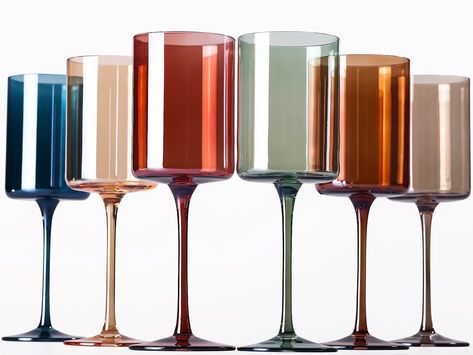 PRICES MAY VARY. 【MODERN COLORED WINE GLASSES SET】square colored wine glasses comes in six eye-catching colors, e each glass is a unique hue of sophistication,making it easy for everyone to identify their own,without the worry of mix-ups.square wine glasses design provides a unique and elegant aesthetic, while the tall stem adds a touch of sophistication. these colorful Glassware are not only visually appealing but also comfortable to hold, allowing you to fully savor the flavors and aromas of y Square Wine Glasses, Colorful Wine Glasses, Wine Types, Unique Wine Glasses, Colored Wine Glasses, Colorful Drinks, Wedding Gift Set, Wine Dinner, Crystal Wine Glasses