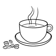 10 Coffee Coloring Pages For Your Little Coffee Lover Coffee Colouring Pages, Coffee Doodles Simple, Coffee Drawing Easy, Coffee Coloring Pages, Pizza Coloring Page, Coffee Mug Drawing, Tea Cup Drawing, Coffee Cup Drawing, Cup Drawing