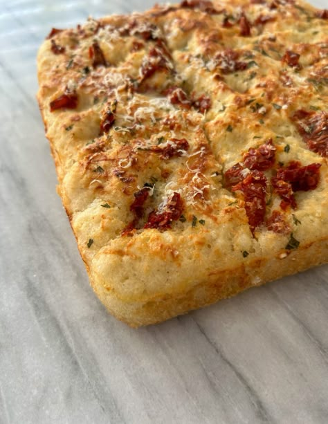 Gluten Free Focaccia Bread - Laura Bakes Gluten Free Foccacia Bread Recipes Gluten Free, Gluten Free Facoccia Bread Recipe, Gluten Free Dutch Oven Bread, Gf Focaccia Bread Recipe, Gf Focaccia, Gf Artisan Bread, Gluten Free Lefse Recipe, Gluten Free Sourdough Focaccia, Caputo Gluten Free Flour Recipes