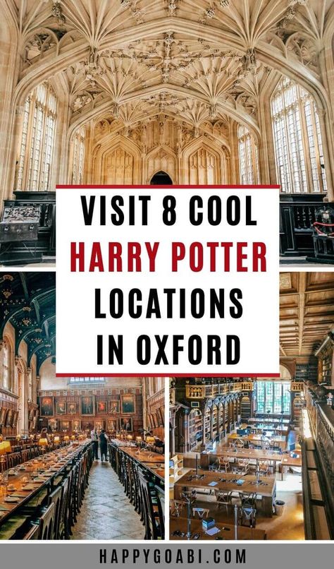 If you're a Harry Potter fan, you're definitely going to want to check out these Harry Potter filming locations in Oxford, England (plus one just outside the city!) This guide will help you visit the best of Harry Potter in Oxford, from Christ Church College to the Bodleian Library and more! | #travel #harrypotter #oxford #england | Oxford Harry Potter locations | Oxford University Harry Potter | Oxford Harry Potter tour | Oxford England Harry Potter | things to do in Oxford Harry Potter Harry Potter Locations, Travel Outfit Spring, Harry Potter Filming Locations, Harry Potter Travel, Harry Potter Tour, Bodleian Library, Oxford City, Oxford England, Travel Uk