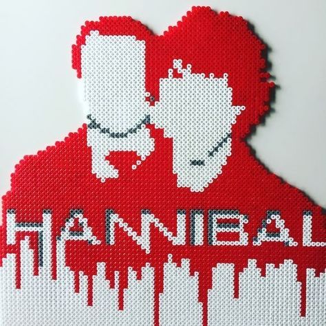 Hannibal Meme, Graph Paper Drawings, Pearl Beads Pattern, Stitching Ideas, Bead Loom Designs, Easy Pixel Art, Diy Perler Bead Crafts, Pixel Crochet, Bead Projects