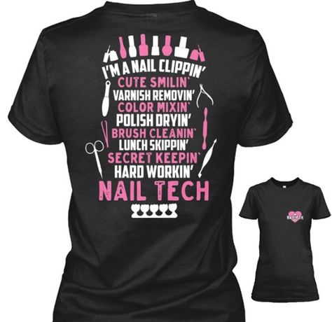 Nail Tech Memes Humor, Nail Quotes, Tech Shirt, Nail Technician, Cool Nail Designs, Nail Tech, Silhouette Design, Fun Nails, Nail Designs