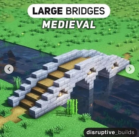 Minecraft Castle Blueprints, Minecraft Bridge, Minecraft Castle Designs, Rumah Minecraft Sederhana, Minecraft Structures, Minecraft House Plans, Bangunan Minecraft, Minecraft Farm, Minecraft Modern