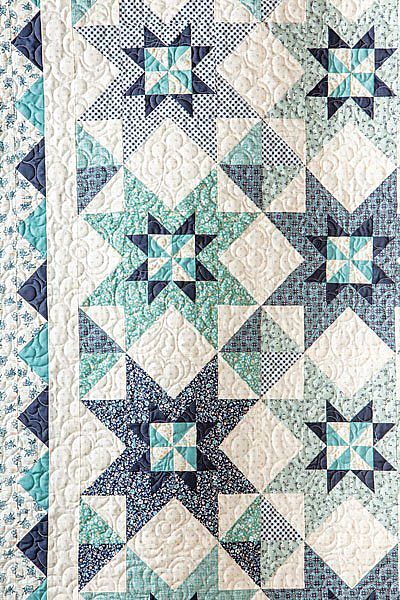 Teal Quilt, Quilting Digest, Set It Off, Scrappy Quilt Patterns, Country Quilts, Quilt Of Valor, Quilt Border, Pretty Quilt, Star Quilt Patterns