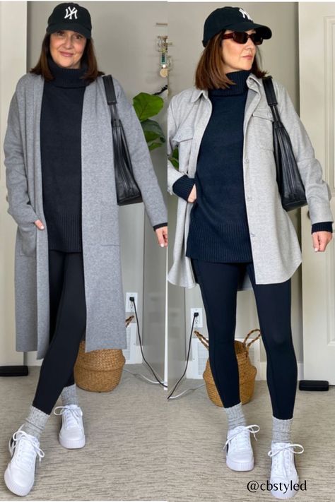 Run Errands Outfit Winter, Grey Shacket Outfit Women Winter, Long Gray Cardigan Outfit Winter, Long Grey Cardigan Outfit Winter, Long Coat Winter Outfit Women, Grey Jacket Winter Outfit, Grey Long Jacket Outfit, Tourist Winter Outfit, Grey Coatigan Outfit