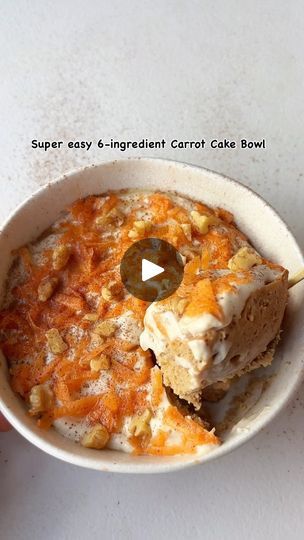 63K views · 2.3K reactions | 5 minutes is all you need to whip up this lazy, healthy but super tasty 6-INGREDIENT CARROT CAKE BOWL (vegan, single-serve, high-protein) 😍🥕🍰 

Please follow me @run2food if you like quick, easy recipes like this!

This is such a great breakfast to have to refuel after my run - packed with a good amount of protein and carbs to restore my muscles 🔥 You can definitely still enjoy this if you didn’t work out as just a healthy filling dessert too 🤭 

Here is the recipe ➡️ 

Easy 6-INGREDIENT CARROT CAKE BOWL (vegan, single-serve, high-protein)

INGREDIENTS:
Cake:
✅ 30g self-raising flour (or plain flour with 1/4 tsp baking powder + pinch of salt) 
✅ 30g vegan vanilla protein powder (I used @macr0mike salted caramel)
✅ 2 tablespoons grated carrot 
✅ 2 tablespoo Beautiful Baking, Protein Ingredients, Quick Easy Recipes, Ketogenic Diet Plan, Vanilla Protein Powder, Plain Flour, Single Serve, Pinch Of Salt, Please Follow Me