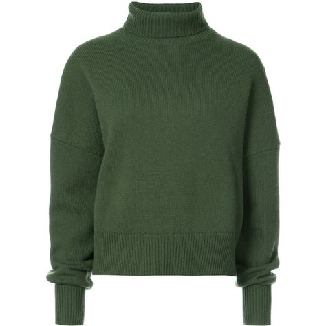 Nili Lotan Slouchy Turtle Neck Jumper (6.480 NOK) ❤ liked on Polyvore featuring tops, sweaters, shirts, woolen sweater, slouchy turtleneck sweater, turtle neck sweater, turtleneck sweater and green turtleneck Oliver Core, Olive Green Turtleneck, 2023 Costumes, Dream Character, Military Green Shirt, Green Clothes, Turtle Neck Shirt, Green Shirts, Green Jumper