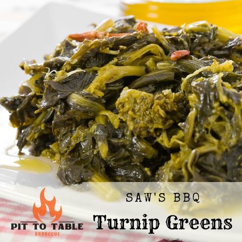 Saw’s BBQ: Turnip Greens  — Pit To Table BBQ How To Cook Turnips, Turnip Green Soup, Turnip Soup, Creole Food, Pickled Turnips, Veg Meals, Pasta Vegetariana, Salt Pork, Green Soup