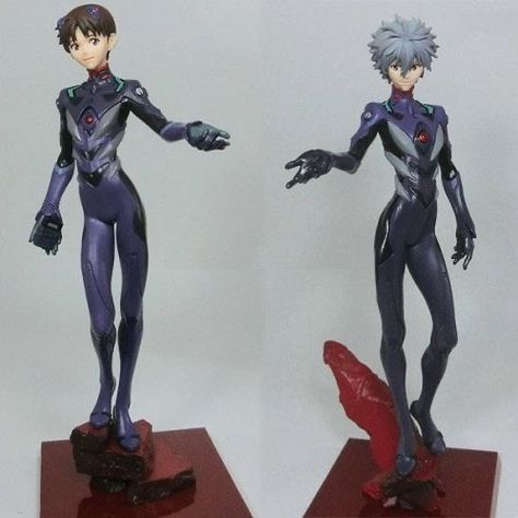 Nge Figurines, Evangelion Figures, Evangelion Cosplay, Kaworu Nagisa, 3d Pose, Shinji Ikari, Evangelion Art, Neon Evangelion, Anime Figurines