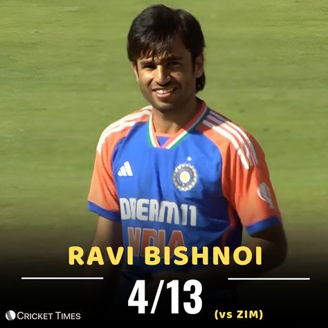 Excellent bowling spell from Ravi Bishnoi 👏 #cricket #ZIMvIND #ravibishnoi #indiancricketteam Ravi Bishnoi Cricketer, Ravi Bishnoi, Cricket Time, Cricket Team, Cricket News, My Photo Gallery, Bowling, Photo Gallery, Photo Galleries