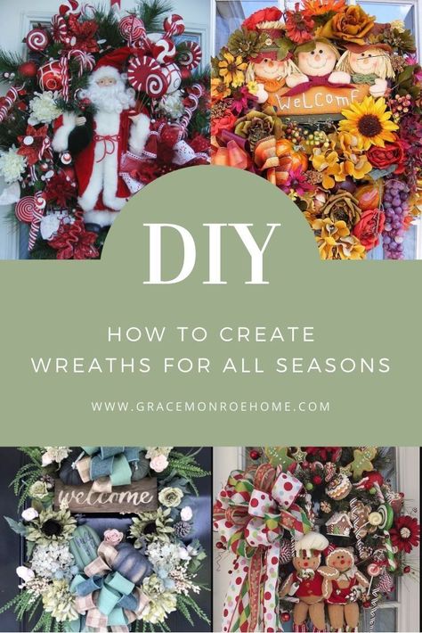 Grace Monroe, Burlap Pumpkin Wreath, Wreath Making Tutorials, Beautiful Door Wreaths, Burlap Flower Wreaths, Make A Wreath, Dried Wreath, Owl Christmas, Mailbox Decor