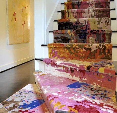 Runner Artwork, Carpet Diy, Staircase Runner, Casa Container, Stair Runner, Art Colorful, Inspiration Art, Home Fashion, Interior Inspo