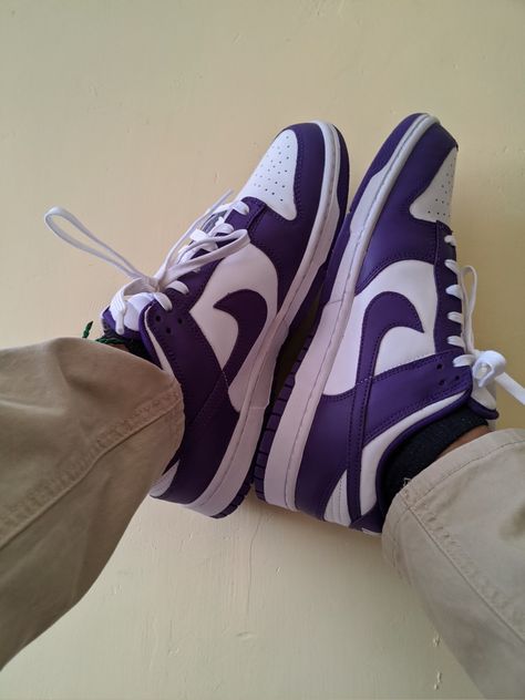 Purple Dunks, Nike Dunk Low Purple, Best Dunks, Sixth Form, Pointy Heels, Shoe Inspo, Swag Shoes, Nike Dunk Low, Dream Shoes