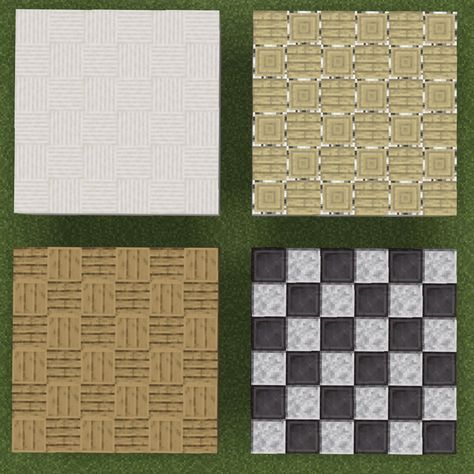 Here’s some checkerd floor ideas for your minecraft houses! #minecraft #mc #minecraftideas #floors Minecraft Floor Designs, Rumah Minecraft Sederhana, Minecraft Blocks, Minecraft Interior Design, Floor Designs, Minecraft House Tutorials, Minecraft Medieval, Minecraft Furniture, Cute Minecraft Houses