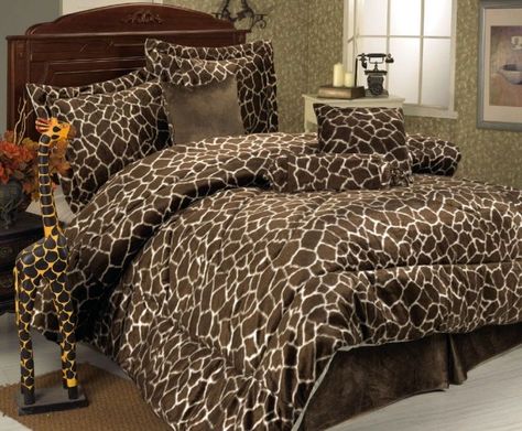 5Pcs Twin Giraffe Animal Kingdom Bedding Comforter Set Giraffe Bedroom, Giraffe Bedding, Giraffe Room, Animal Print Bedding, Bedding Comforter, Comforter Bedding Sets, A Giraffe, Bed In A Bag, Giraffe Print