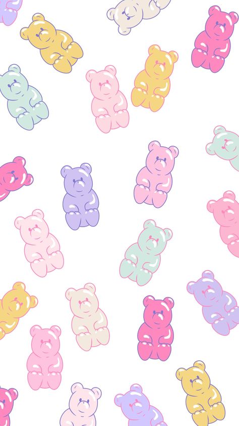 Gummy Bear Wallpaper, Pretty Wallpapers Tumblr, Floral Wallpaper Iphone, Baby Illustration, Modern Art Paintings Abstract, Wallpaper Nature Flowers, Cute Wallpaper, Preppy Wallpaper, Phone Wallpaper Patterns