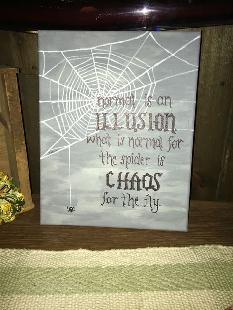 halloween canvas. addams family quote. mortitia addams. "normal is an illusion. what is normal for the spider is chaos for the fly." Addams Family Painting, Family Painting Ideas, Addams Family Quotes, Adams Family Halloween, Normal Is An Illusion, Halloween Rules, What Is Normal, Family Quote, Adams Family