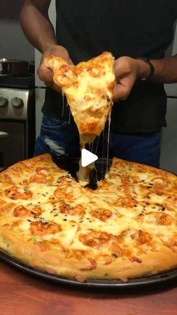 Seafood Network🦞🦐🦀🦑🐙🍤 on Instagram: "Shrimp Alfredo pizza 🫶🏽
@joshuagreenee 

Pizza dough:
2 1/2 cups flour 
1 tsp yeast 
1 tsp salt 
3 tsp sugar 
2 tsp olive 
1/2 cup + 1 tbs water

Sauce:
4 cloves garlic (minced)
1/2 onion (diced)
2 tbs butter 
1 1/2 cup cooking cream
1/3 cup Parmesan 
2 ounces cream cheese 
1 tsp olive oil 
1 tsp smoked paprika 
1 tsp onion powder 
1/2 tsp all purpose seasoning 
Salt to taste 

Shrimp seasoning:
17 shrimp 
1 tsp olive oil 
1/2 tsp salt 
1/2 tsp garlic powder 
1/2 tsp onion 
1/2 tsp smoked paprika 
1 tsp all purpose seasoning 

Garlic butter:
1 tsp parsley 
3 tsp minced garlic 
4 tbs melted butter

Toppings:
1 cup mozzarella cheese 
1/2 tsp Chili flakes 
1/2 tsp dried Basil 

- [ ] Let dough raise for 45 minutes. 
- [ ] Bake pizza on 550F until g Garlic Shrimp Pizza Recipe, Cajun Shrimp Pizza, Shrimp Pizza Recipe Garlic Butter, Shrimp Scampi Flatbread Pizza, Shrimp Scampi Pizza, Shrimp Pizza, Alfredo Pizza, Seafood Dish Recipes, Shrimp Alfredo