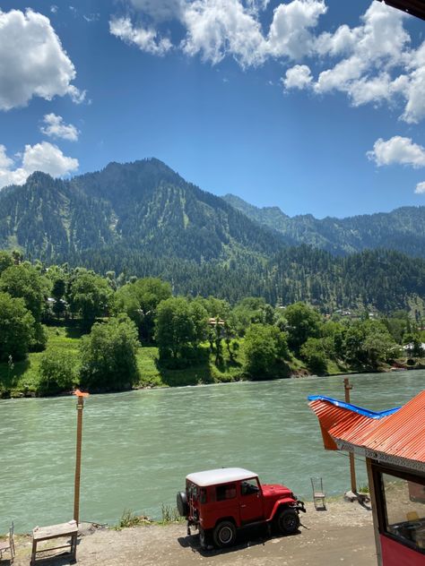 As beautiful river neelum flows and the green lush moutains are spred wide the beauty of this place mesmerizes any person who has the chance to see it Sharda Neelum valley Pakistan Neelum Valley, Beautiful River, Catch Flights, Pretty Places, See It, Lush, The Beauty, Pakistan, Natural Landmarks