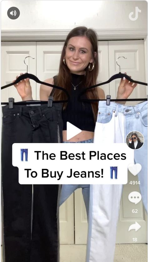 I really love my jeans, and I have been getting lots of questions on my Instagram, TikTok, and Youtube on where I like to buy my jeans. So, naturally, I decided to make a little TikTok to share wit… Where I Get My Clothes Tiktok, Where To Find Cute Jeans, Cheap Jeans Where To Buy, Best Place To Buy Jeans, Where To Get Jeans From, Where To Get Good Jeans, Where To Get Jeans, Best Places To Buy Jeans, Places To Buy Jeans