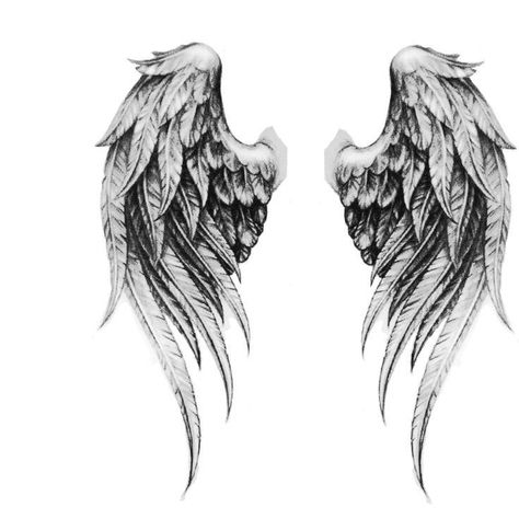 ig: giveme2thesky ; not my photo /ᐠ - ˕ -マ Angel Wings Tattoo Stencil, Angel Wings Tattoo Design, Angel Wings Tattoo On Back, Wings Tattoo Design, Wing Tattoos On Back, Alas Tattoo, Wing Tattoo Men, Angel Wings Drawing, Wing Tattoo Designs