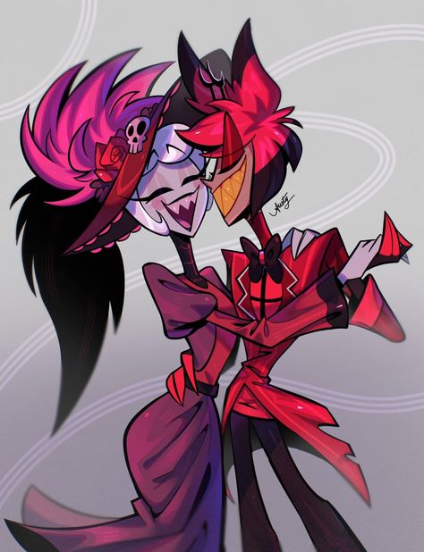 Notherpuppet Comic, Rosie X Alastor Fanart, Hazbin Hotel Alastor And Rosie, Alastor And Rosie, Alastor X Rosie, I Love Them So Much, H Hotel, Alastor Hazbin Hotel, Vivziepop Hazbin Hotel