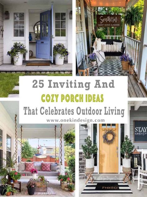 25 Inviting And Cozy Porch Ideas That Celebrates Outdoor Living Back Porch Furniture Ideas Cozy, Front Porch Cozy Ideas, Sitting Porch Ideas, Front Deck Seating Ideas, Inviting Front Porch, Country Porch Ideas Rustic, Inviting Front Porch Ideas, Cozy Small Front Porch Ideas, Cozy Porch Ideas Covered Patios