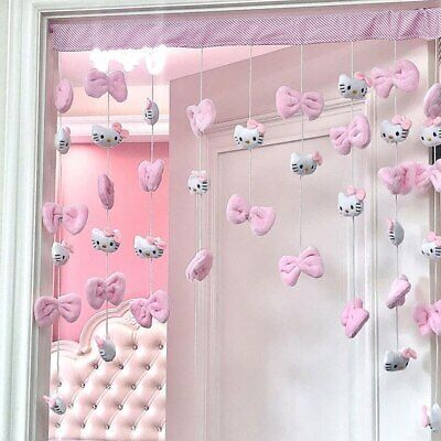 Premium Door Curtain Sanrio Plush My Melody Kuromi Hello Kitty Curtain Girls Bedroom, Home Decor.
#RoomDecor #InteriorDesign #HomeStyling #DecorInspiration #LivingSpace Sanrio Room Decor, Hello Kitty Desenho, Sanrio Room, Hello Kitty Room Decor, Hello Kitty Decorations, Hello Kitty Bedroom, Hello Kitty Rooms, Cartoon Heart, Pink Room Decor