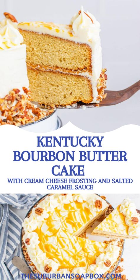 Bourbon Vanilla Cake, Kentucky Bourbon Butter Cake, Bourbon Butter Cake, Unique Cake Flavors, Kentucky Derby Cake, Bourbon Cake Recipe, Chocolate Bourbon Cake, Bourbon Butter, Bourbon Cake