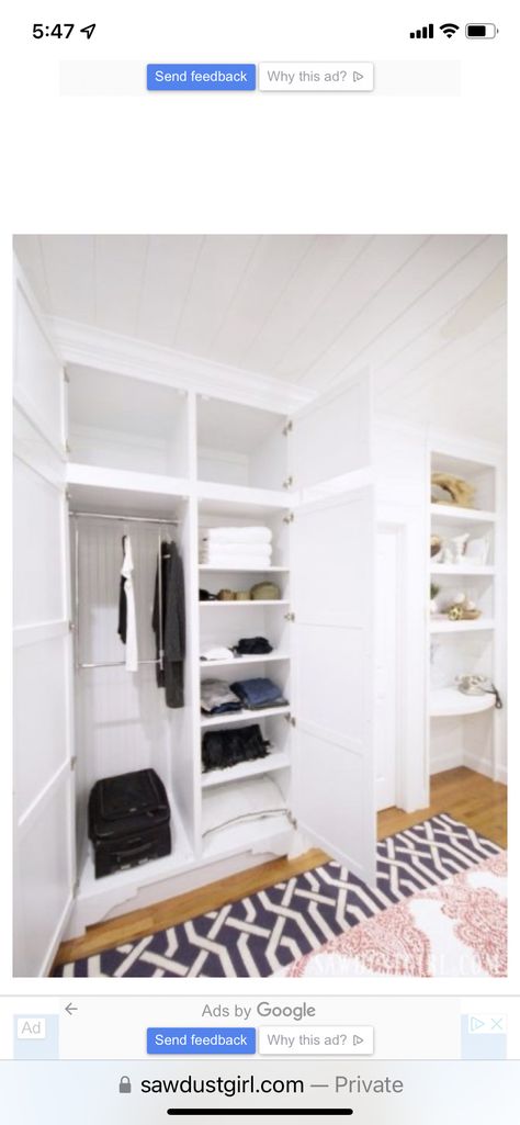 Guest Room Closet Ideas, Tiny Closet Solutions, Black Cabins, Guest Closet, Corner Floating Shelves, Guest Bedroom Bedding, Diy Closet Storage, Small Closet Organization Bedroom, Clothing Rack Bedroom